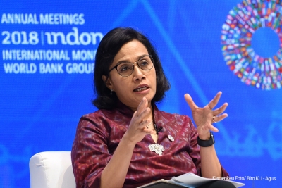 De minister van financien bevestigde dat Indonesie voordelen van de IMF-WB bijeenkomst binnenhaalt