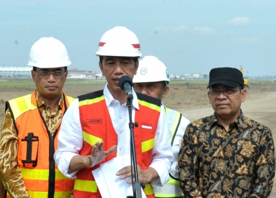 Präsident besichtigte Projekt der Landebahn am Flughafen Soekarno Hatta