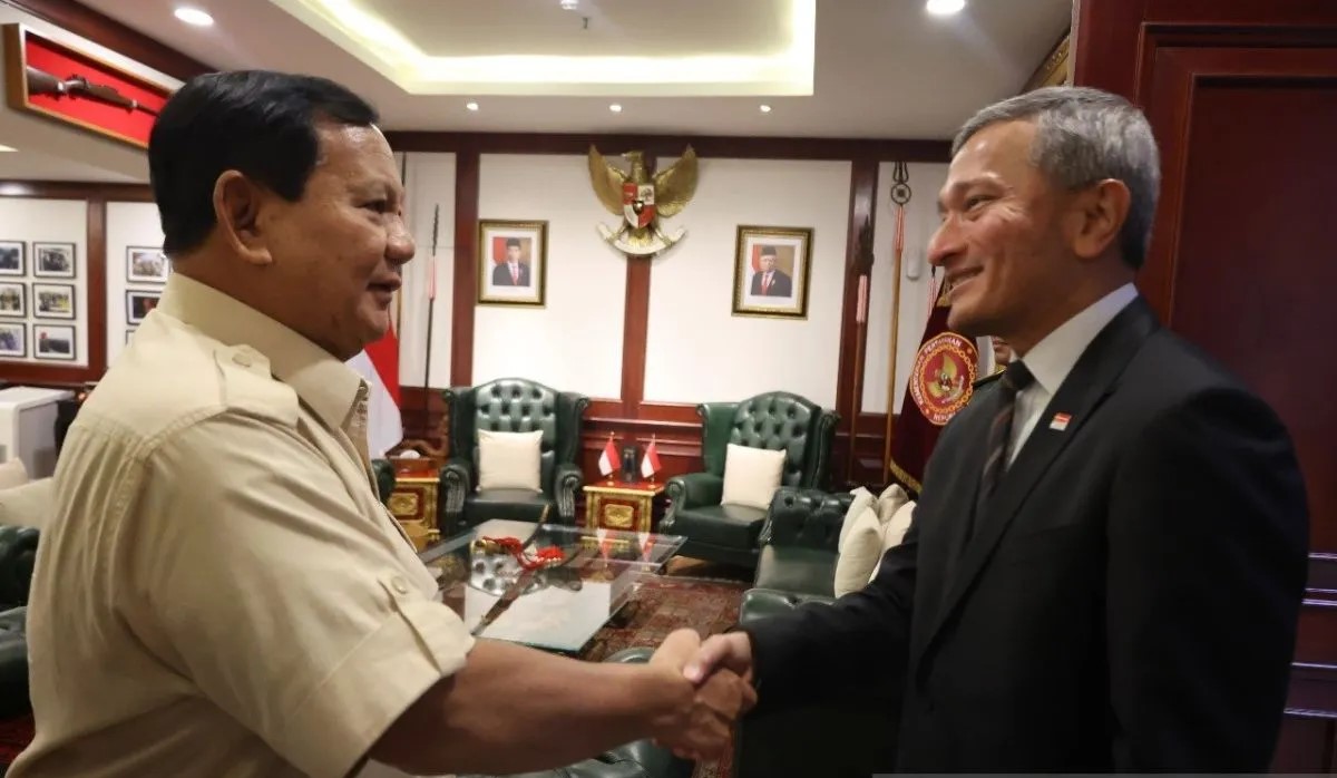 El ministro de Relaciones Exteriores de Singapur se reunió con Prabowo para enfatizar el compromiso de reforzar la relación Indonesia-Singapur