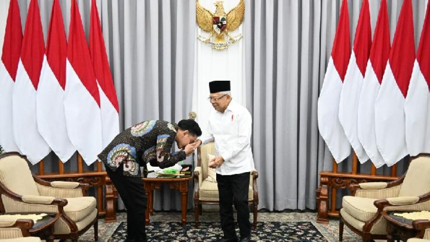 Der gewählte Vizepräsident Indonesiens besucht Vizepräsident Ma'ruf Amin